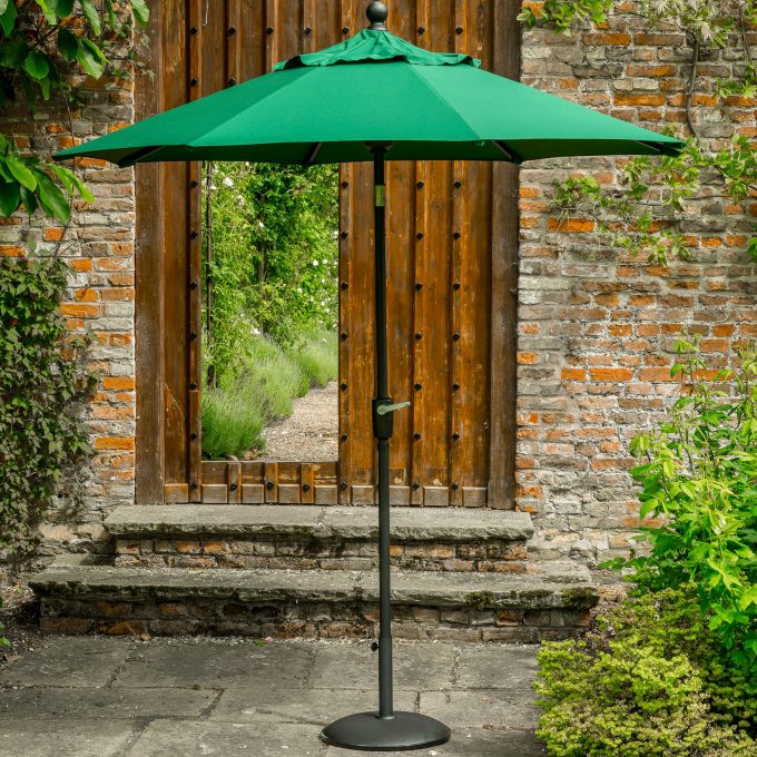 3m Elizabeth Crank and Tilt Green Parasol Green