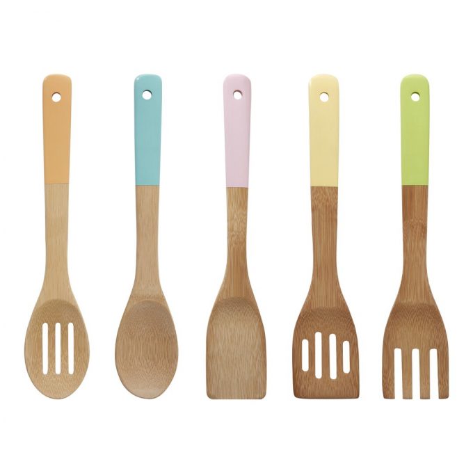 5 Piece Bamboo Kitchen Utensil Set