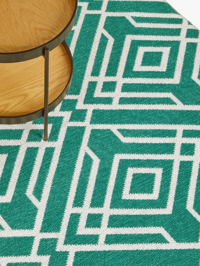 ANYDAY John Lewis & Partners Aztec Indoor & Outdoor Rug, Green, L240 x W170 cm