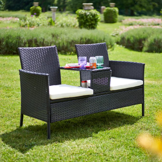 Abraya Outdoor Garden Loveseat with Cushions