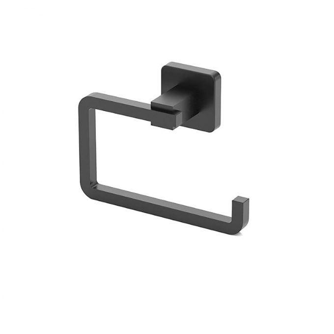 Aluminium Toilet Paper Holder Matte Black Bath Accessories Wall Mount Rustproof