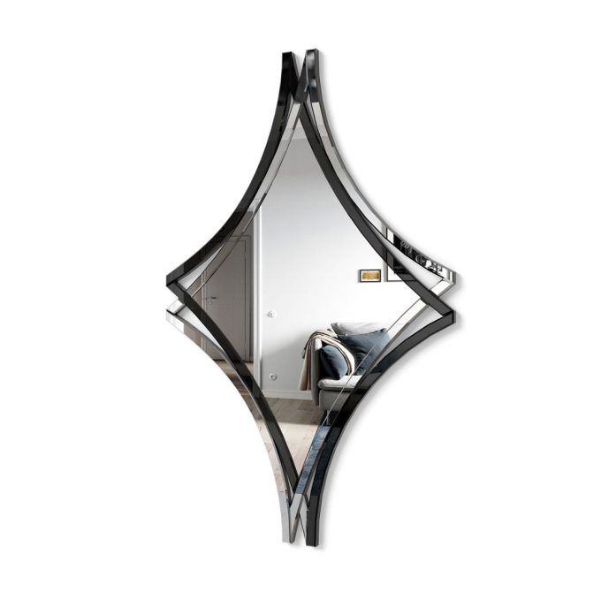 Dekoarte E017 - Modern Wall Decorative Mirrors | Mirrors Decoration | Large And Black Sophisticated Mirrors