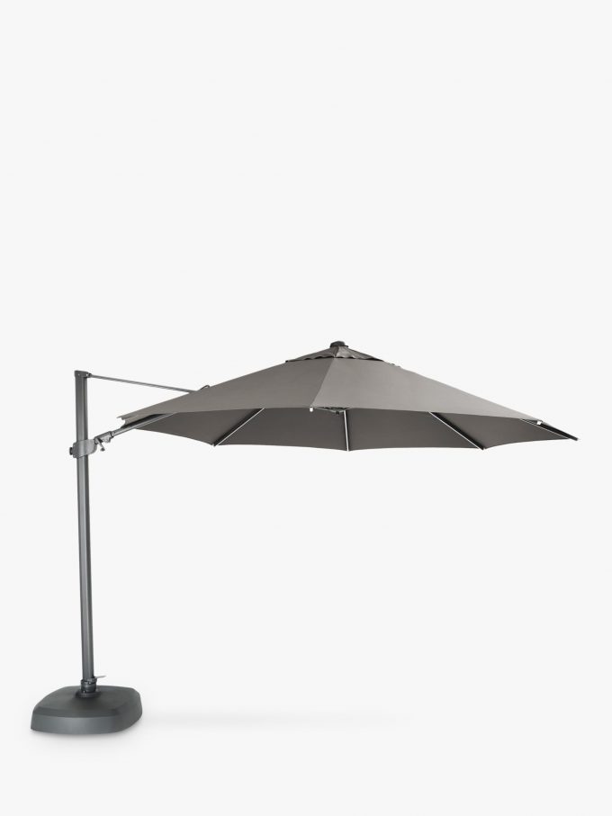 KETTLER 3.5m Freestanding Arm LED Light & Wireless Speaker Parasol