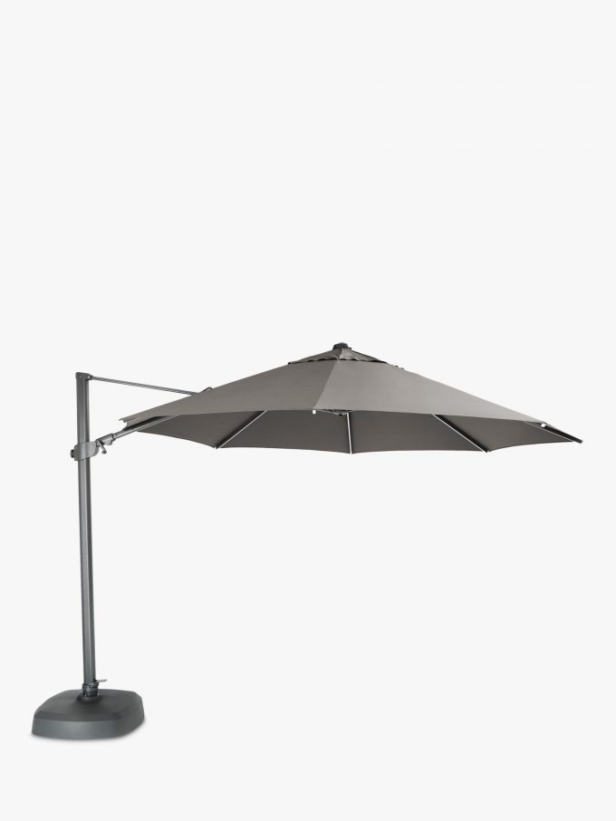 KETTLER 3.5m Freestanding Arm LED Light & Wireless Speaker Parasol