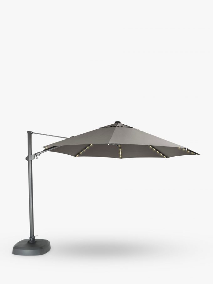 KETTLER 3.5m Freestanding Arm LED Light & Wireless Speaker Parasol