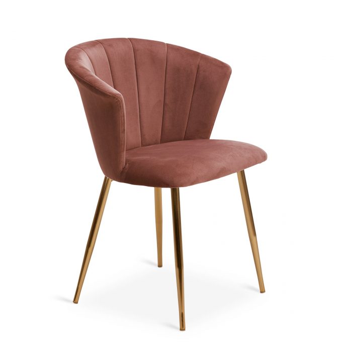 Kendall Velvet Dining Chair Blush