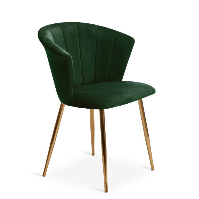 Kendall Velvet Dining Chair Bottle Green