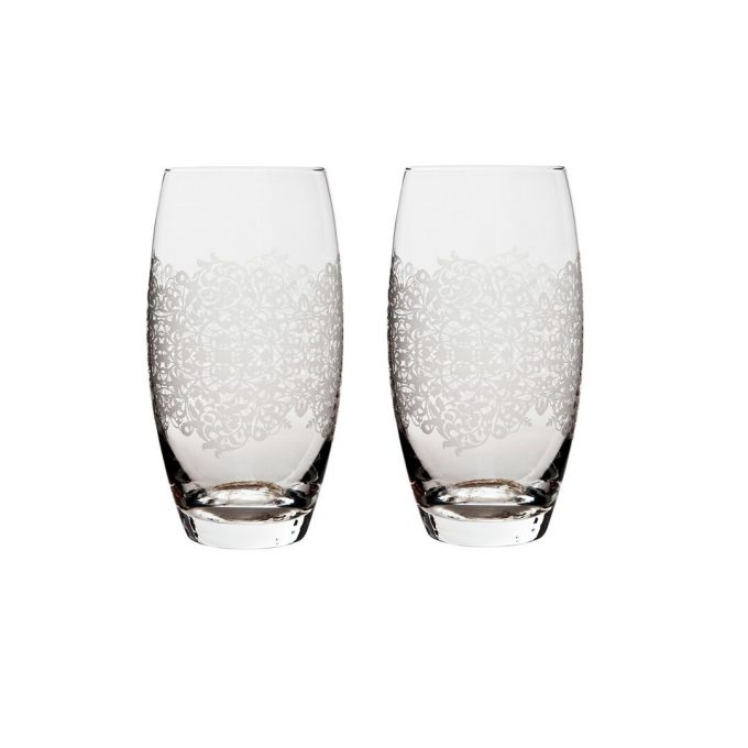 Monsoon Filigree 475ml Glass Tumbler