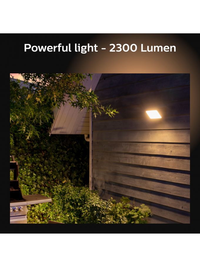 Philips Hue White and Colour Ambiance Discover LED Smart Outdoor Floodlight, Black