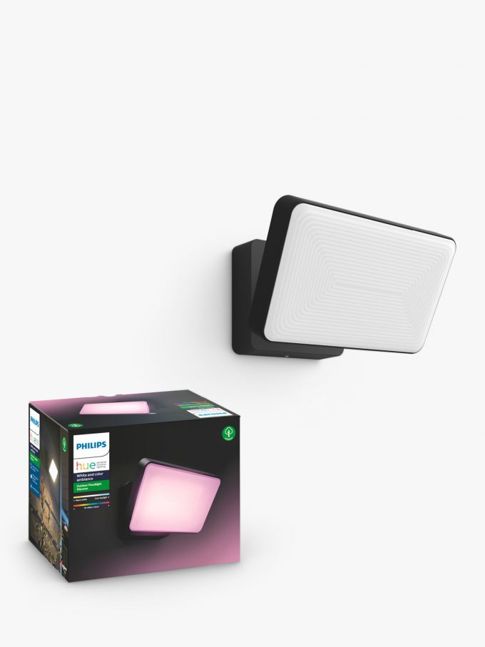 Philips Hue White and Colour Ambiance Discover LED Smart Outdoor Floodlight, Black