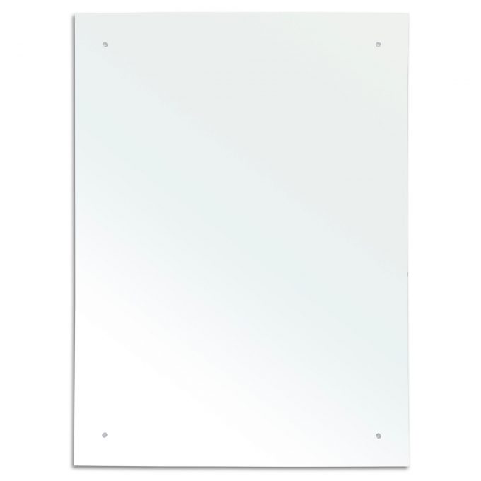 Plain Rectangular Mirror Silver