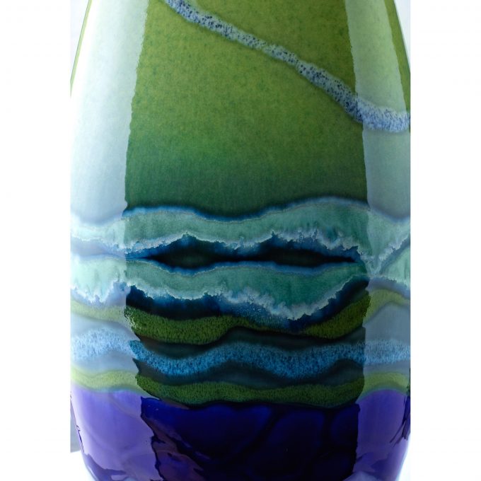 Poole Pottery Maya Purse Vase, H20cm, Green