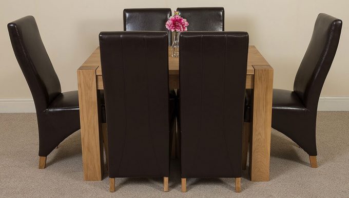 Stainbrook Chunky Kitchen Dining Set with 6 Chairs