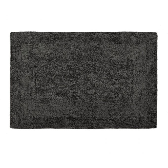 Super Soft Reversible Charcoal Bath Mat Charcoal