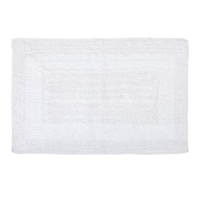 Super Soft Reversible White Bath Mat White