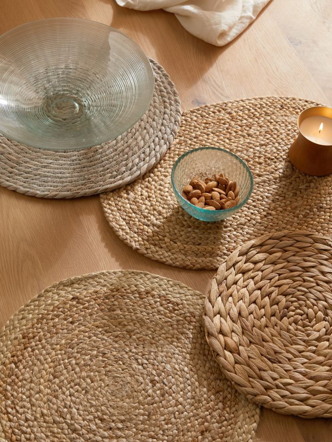 John Lewis Jute Oval Table Centrepiece Placemats, Set of 2, Natural