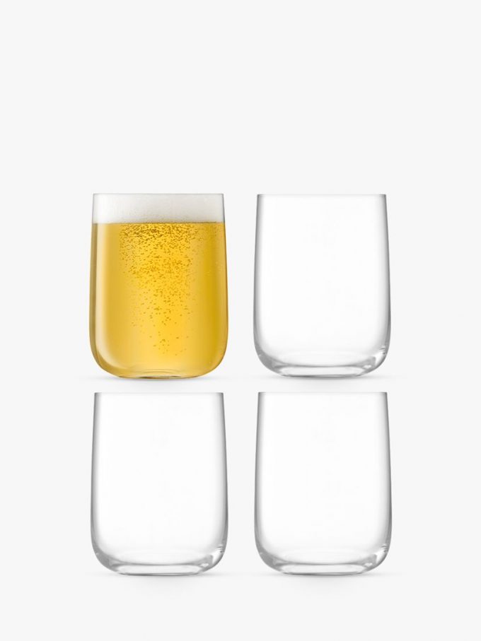 LSA International Borough Bar Glasses, Set of 4, 625ml, Clear