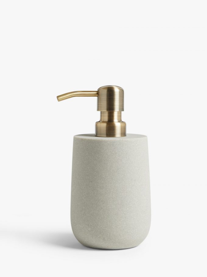 John Lewis Drift Brass Finish Soap Pump, Natural