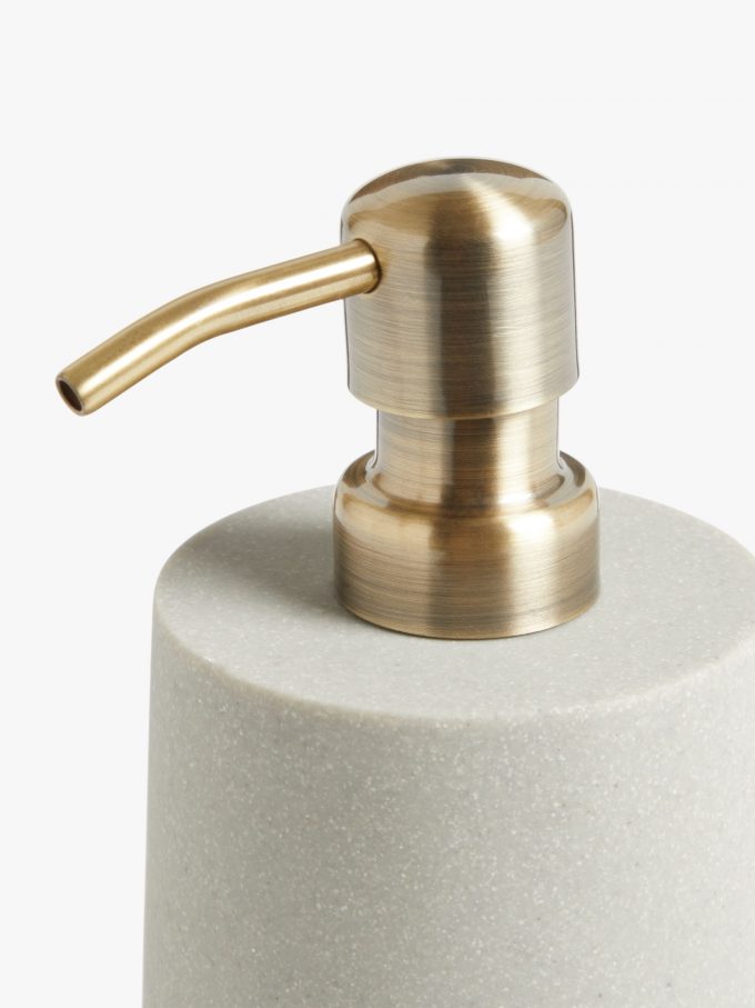 John Lewis Drift Brass Finish Soap Pump, Natural