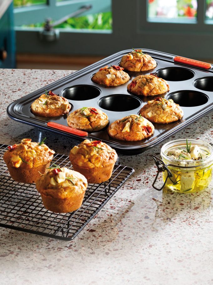 Le Creuset Non-Stick 12 Cup Muffin Tray, 40cm, Black