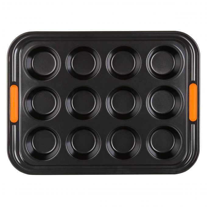 Le Creuset Non-Stick 12 Cup Muffin Tray, 40cm, Black