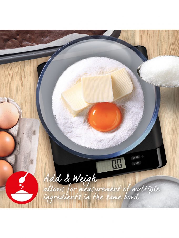 Salter Arc Pro Stainless Steel Platform Digital Kitchen Scale, 5kg