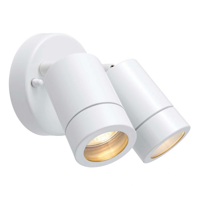 Vogue Lighting Alonzo Outdoor 2 Light Wall Spot Light White