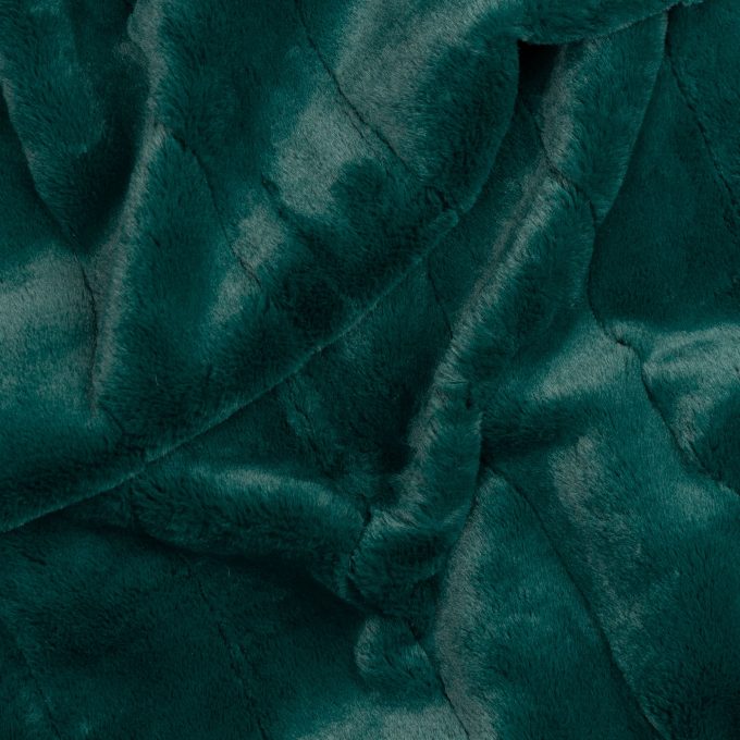 Emerald Faux Fur Throw Blanket, Green | Barker & Stonehouse