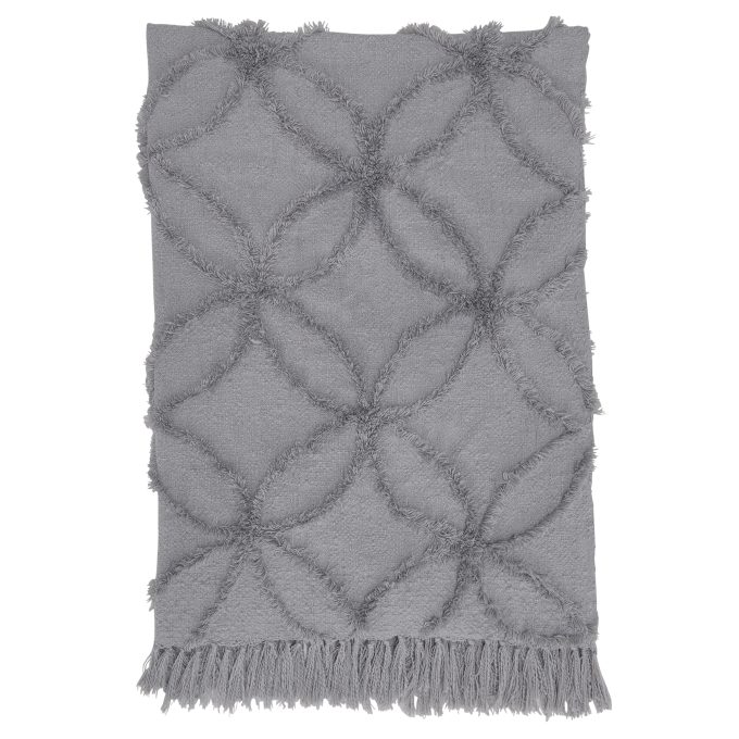 Flora Grey Throw Blanket | Barker & Stonehouse