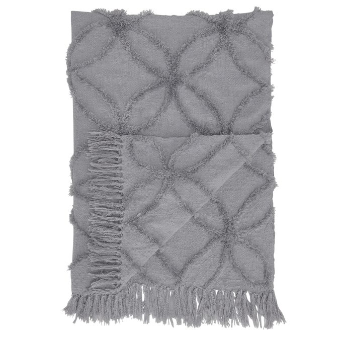 Flora Grey Throw Blanket | Barker & Stonehouse