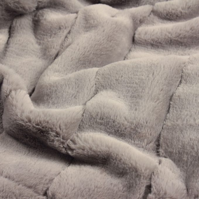 Grey Faux Fur Throw Blanket | Barker & Stonehouse