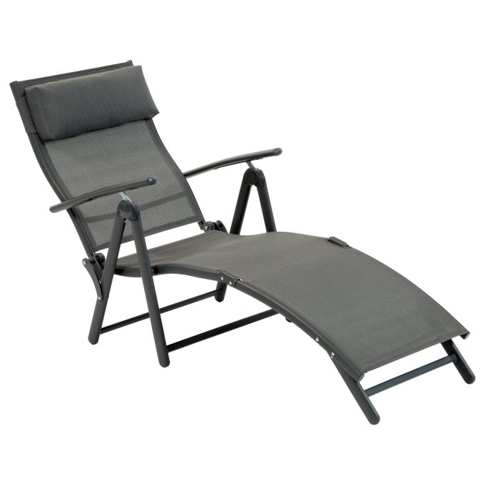 Suntime Havana Sun Lounger, Charcoal