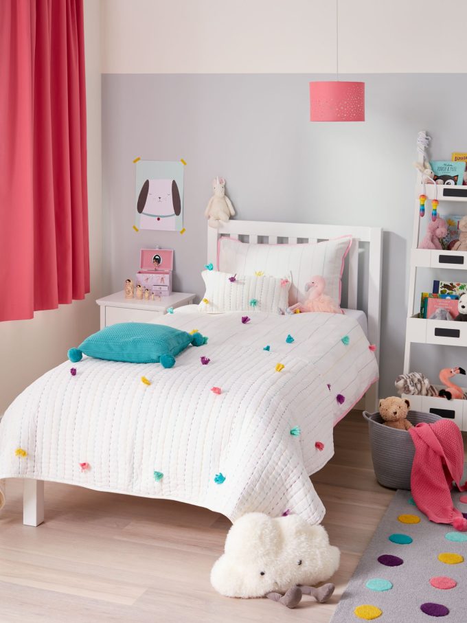 little home at John Lewis Pom Pom Quilt, Multi