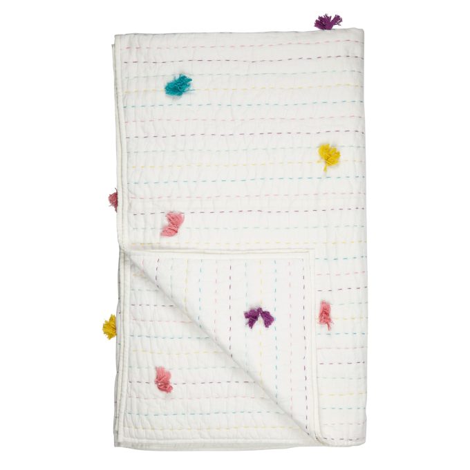 little home at John Lewis Pom Pom Quilt, Multi