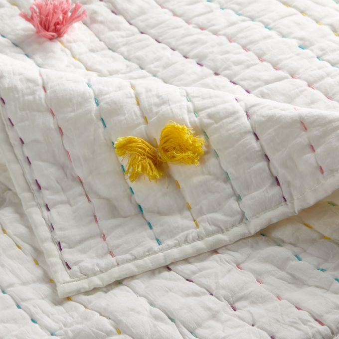 little home at John Lewis Pom Pom Quilt, Multi