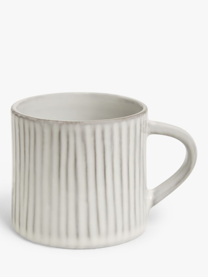 John Lewis Leckford Stoneware Espresso Cup, 80ml, White