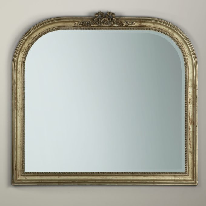 Overmantle Bow Mirror, Gold, 95 x 106cm