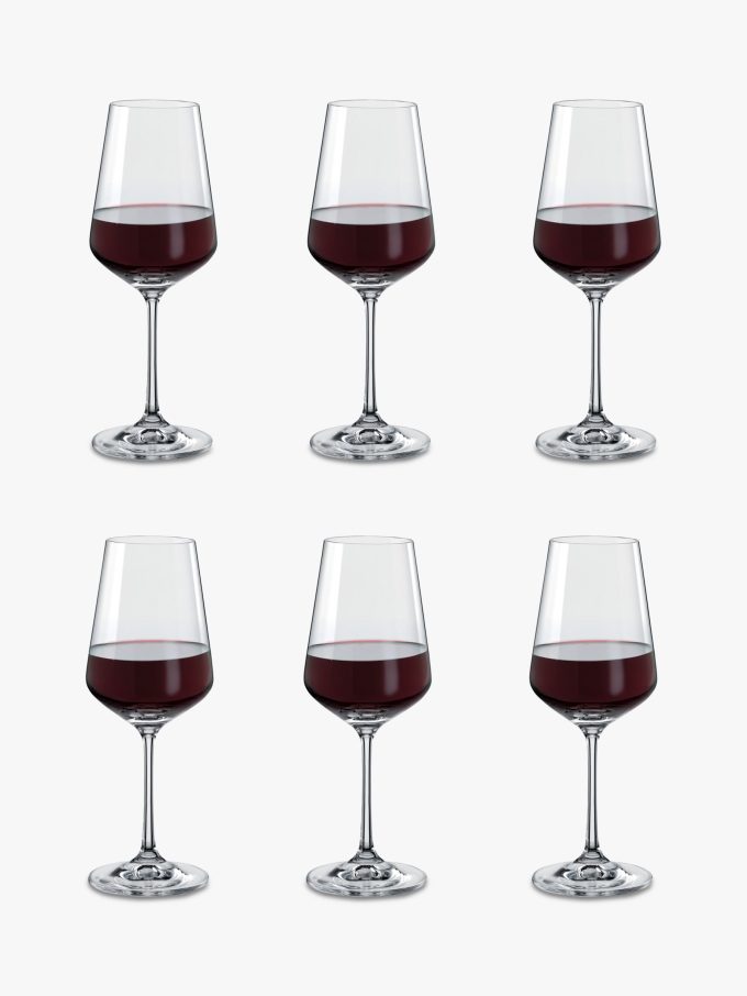 Dartington Crystal Simplicity Red Wine Glasses, 350ml, Set of 6, Clear