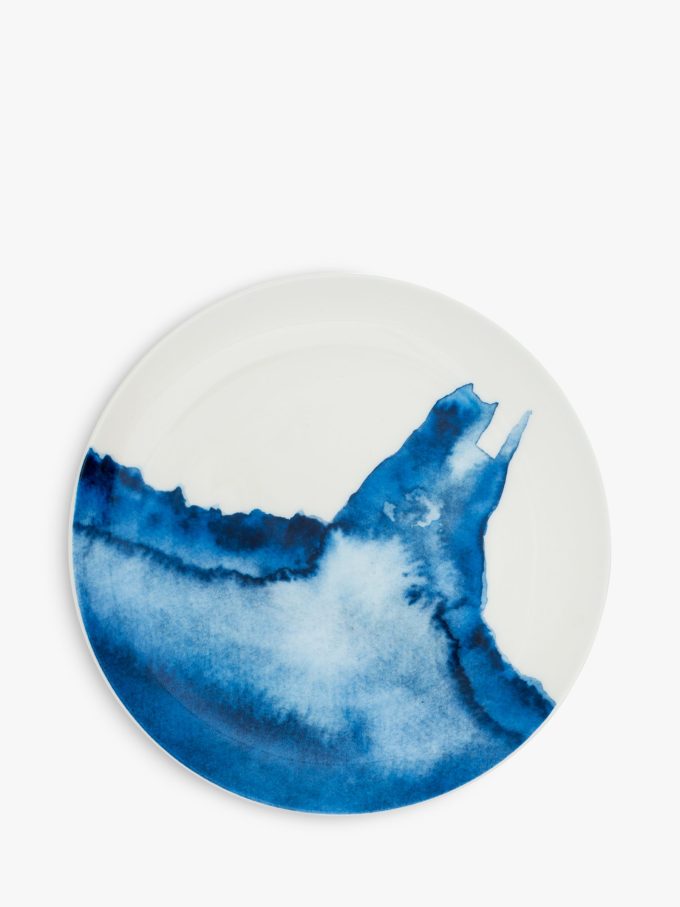 Rick Stein Coves of Cornwall Hawker's Cove Side Plate, 21cm, Blue/White