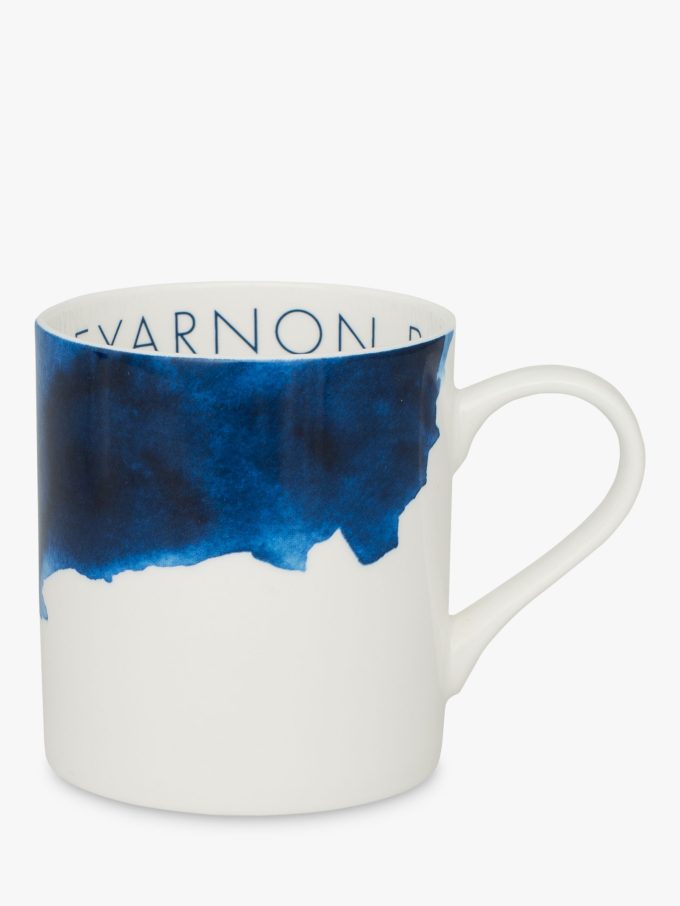 Rick Stein Coves of Cornwall Treyarnon Bay Mug, Blue/White, 300ml