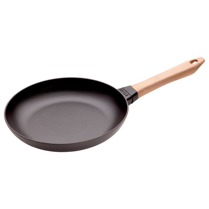 STAUB Cast Iron Round Frying Pan, Black