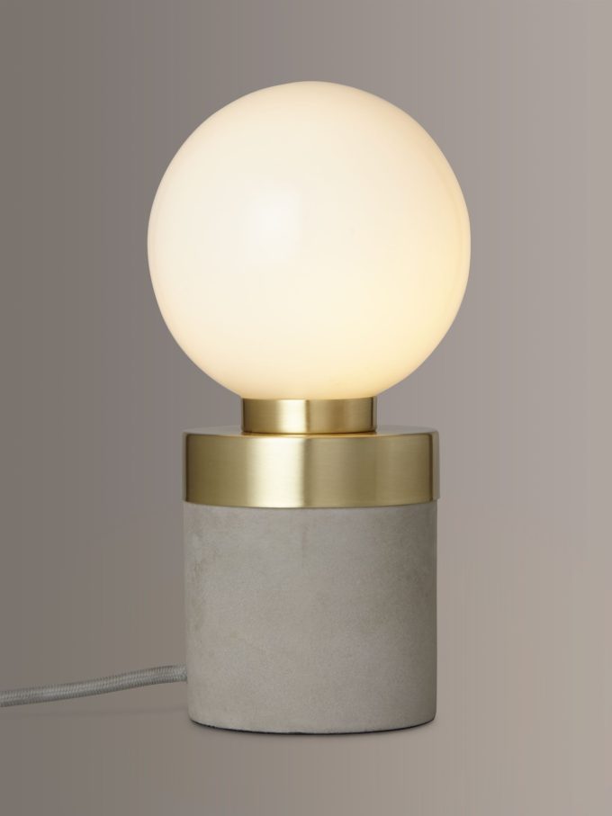 John Lewis No.046 Lamp, Opal Glass/Concrete